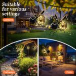 AKOFIC 2er-Pack Bienen-Solarleuchten – Hängende Gartendeko mit LED & Clip für Außen – Bild 7