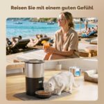 VOUAAOOD 2-in-1 Katzenbrunnen & Futterautomat Edelstahl – 5L & 2,2L mit Timer – Bild 7