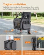 Feandrea Hundebox M faltbar – Transportbox mit Oxford-Gewebe für Hunde 7–11 kg – Bild 3