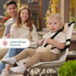 mineto Tragbare Sitzerhöhung – Klappbarer Kinderhochstuhl für Zuhause & Reisen – Bild 7