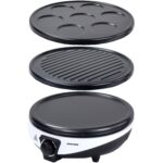 Syntrox Germany 3in1 Crepes Maker Zephir – Kontaktgrill & Pancake Maker mit 1000 Watt