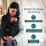 KOALA BABYCARE Elastisches Tragetuch – Ergonomische Babytrage für Neugeborene bis 15kg – Bild 4