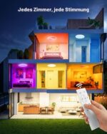 Swoieltr RGBIC LED-Deckenleuchte Ø30cm 48W 4800lm – intelligente Himmelsszenerie mit Fernbedienung – Bild 7