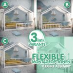 CADANI Malte Hausbett 90x200 cm – Montessori Bodenbett aus Massivholz bis 200 kg – Bild 3