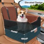 GL GLENSLAVE Hundeautositz für kleine/mittlere Hunde – Memory Foam mit 2 Sicherheitsgurten – Bild 3