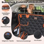 JOEJOY Kofferraumschutz Hund 185x105 cm – Wasserdichte Hundedecke mit Seitenschutz für SUV & Kombi – Bild 3