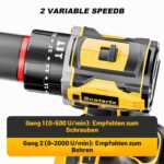 20V Kabelloser Schlagbohrschrauber 70Nm mit 24-teiligem Zubehör-Set – Borstenlos für DIY & Möbelmontage – Bild 5