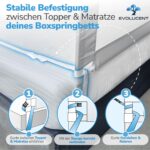 EVOLUCENT Bettgitter 200cm – Rausfallschutz ohne Verschrauben für Boxspringbett & Elternbett – Bild 4