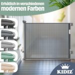 KIDIZ® Treppenschutzgitter ausziehbar 0–140 cm – Einhandbedienung für Babys & Haustiere – Bild 7