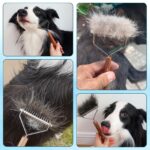 onebarleycorn Doppelseitige Unterfellbürste 17+9 Klingen – Entfilzung & Trimmen für Hunde & Katzen – Bild 2