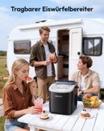 EUHOMY Eiswürfelmaschine 12kg/24h – Tragbar mit Selbstreinigung & 6-Minuten-Zyklus – Bild 9