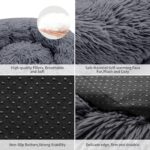 TOHDNC Rundes Haustierbett 60 cm – Flauschiges Plüsch Donut Katzenbett für Katzen & Hunde – Bild 3