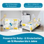 BELIKATO Kinderbettwäsche 100x135 cm Dinosaurier – 100% Baumwolle für Jungen – Bild 4
