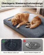 Favodormir Orthopädisches Hundebett XXL 119x73cm – Wasserdicht & Waschbar für Grosse Hunde – Bild 2