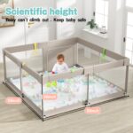 UANLAUO XXL Laufstall 150x150cm mit Spielmatte – Sicherer Baby-Aktivitätsbereich für Innen & Aussen – Bild 2