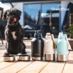 950 mL GrandTies Isolierte Hundewasserflasche mit 2 Näpfen – Auslaufsicher für Wandern & Camping – Bild 8