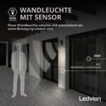 Ledvion Wandlampe IP54 35W mit Sensor – Dimmbar für Aussenbereich & Fassade – Bild 6
