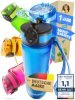 Funkelfuchs Trinkflasche 500ml Blau – 100% auslaufsicher & kohlensäuregeeignet für Kinder