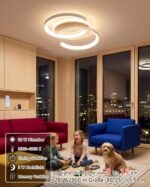 Meloweel LED Deckenlampe 40cm mit Holzrahmen – 28W dimmbar & farbtemperaturgesteuert – Bild 2