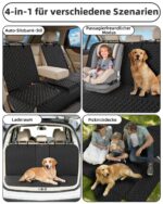 UPAWPIA Hundedecke Auto Rückbank 135 cm – Wasserdicht & rutschfest für PKW, SUV & Kindersitz – Bild 3