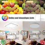 Fynokst LED Deckenleuchte 24W 3200lm – Quadratisch IP54 Badezimmer & Küche Ø30cm – Bild 4