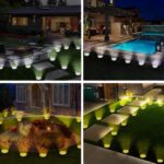 8er Set Solar Bodenleuchten Aussen mit 8 LEDs – Warmweiss IP65 Edelstahl für Garten & Gehweg – Bild 6