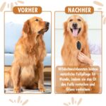 Golden Pets Bambus 2in1 Hundebürste & Katzenbürste – Unterwolle & Entfilzung für Mittel-Langhaar – Bild 5