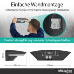 Oktaplex Ambo LED Aussenlampe mit Bewegungsmelder 10W 800lm IP54 – Warmweiss – Bild 4