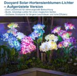DooYard Solar Hortensie Gartenleuchten 3er Set – Farbwechsel & Zwei Lichtmodi – Bild 5