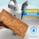 Vogelgaleria Korksitzbrett groß 20x10 cm – Natürliche Schnabel- & Krallenpflege für Wellensittiche & Papageien – Bild 7