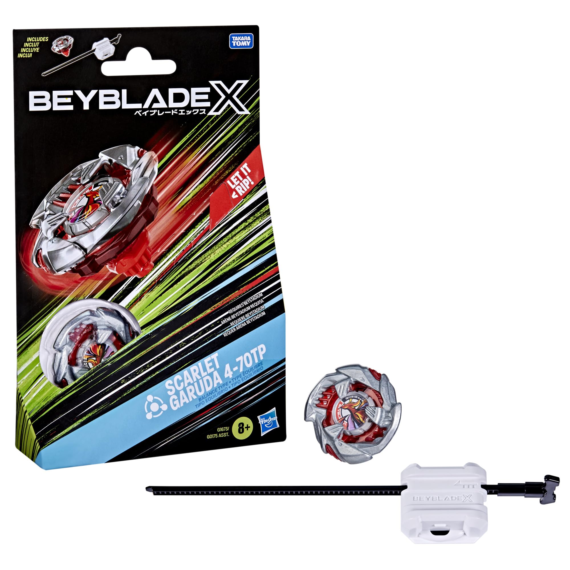 Beyblade X Scarlet Garuda 4-70TP BX Starter Pack – Kreisel-Battle-Set für Kinder