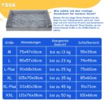 KSIIA Orthopädisches Hundesofa Mittelgross 91x68cm – Ergonomisches Hundebett mit Noppenschaum & Waschbar – Bild 5