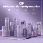 ion8 Kinder Trinkflasche 400ml Edelstahl – Auslaufsicher mit Einhandöffnung – Bild 7