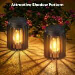 RECHOO 2er Set Solarlampen Hängend mit LED – 12 Std. Leuchtdauer, IP65 wasserdicht für Garten & Balkon – Bild 5