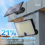 KagoLing 202 LED Solar Wandleuchte mit Bewegungsmelder – IP65 wasserdicht für Garten – Bild 2
