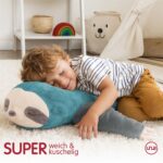 UNUS Faultier Kuscheltier Kissen 50 cm Türkis – Seitenschläfer- & Stillkissen – Bild 5