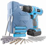 Hi-Spec 50-tlg. Akkubohrset 12V – Komplett-Set mit Holz-, Metall- & Steinbohrern