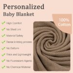 TICBIK Personalisierte Baby-Strickdecke mit Namen – 100x80 cm reine Baumwolle – Bild 5