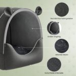 EUGAD Hundehöhle 60x55x60cm – 2-in-1 Design mit abnehmbarem Kissen für Hunde bis 15kg – Bild 4