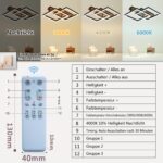 SEATAIN LED Deckenleuchte 47cm Holz mit Fernbedienung – Dimmbar 3000-6000K für Wohn- & Schlafzimmer – Bild 9