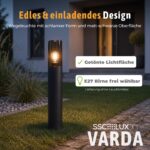 SSC-LUXon 4er Set VARDA Wegeleuchte 50cm schwarz – Designerleuchte für Garten & Wege – Bild 2