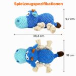 VORZOKISPL Interaktives Hundespielzeug mit Quietscher & Knisterpapier – Plüsch Kauspielzeug für Grosse Hunde – Bild 6