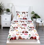 Theonoi Kinderbettwäsche 100x135 cm – Bio-Baumwolle mit Traktor-Design für Baby & Kleinkind