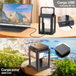 Collasis Solar-Campinglaterne mit 10 RGB-Farben & Type-C Aufladung – IP54 Wasserdicht für Garten & Terrasse – Bild 7