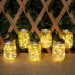 6er Set AUTOLA Solar Mason Jar Leuchten mit 30 LEDs – IP56 Gartenlaternen für Balkon & Terrasse