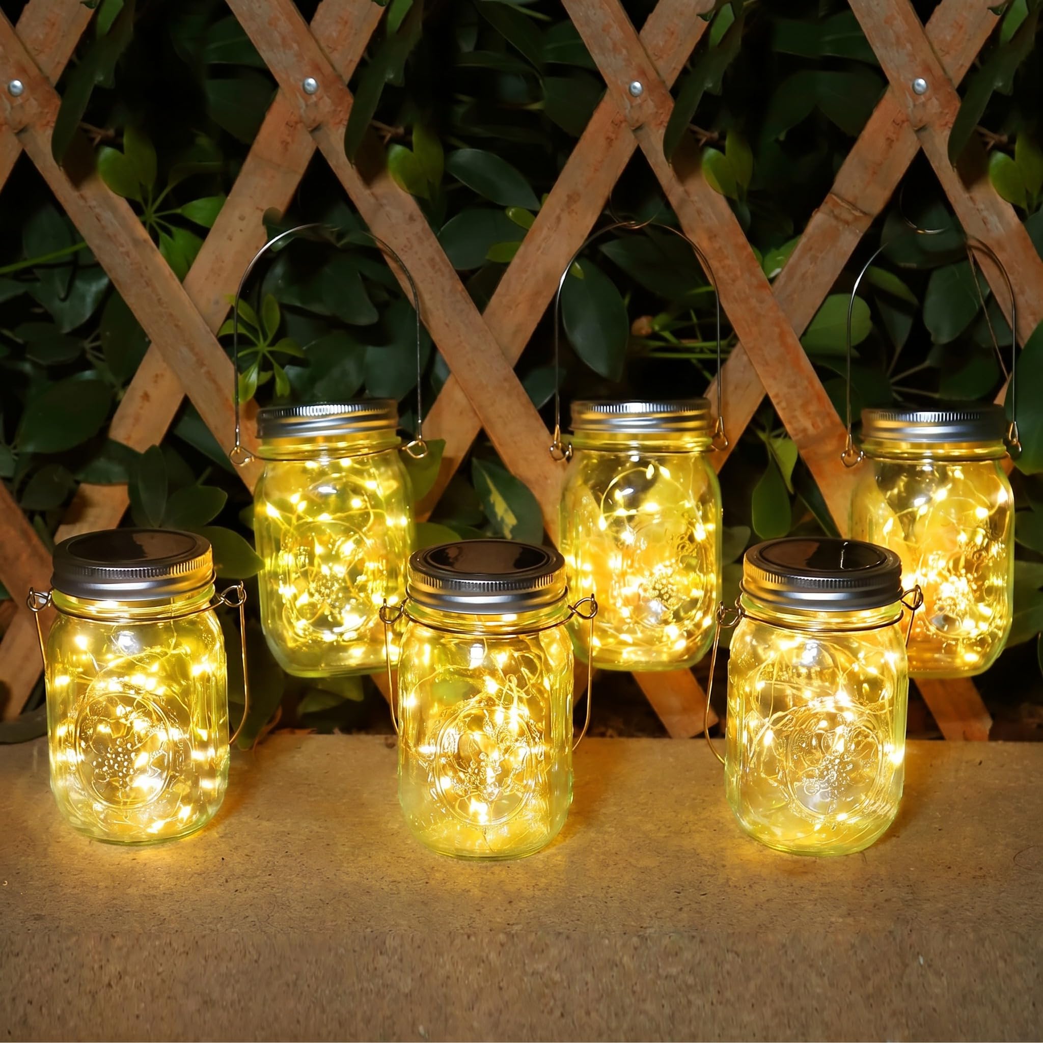 6er Set AUTOLA Solar Mason Jar Leuchten mit 30 LEDs – IP56 Gartenlaternen für Balkon & Terrasse