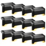 Solpex Solar-Wegeleuchten 12er Set Schwarz – Warmweisses LED Treppenlicht Aussen – Bild 7