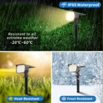 WENATY 4er Set Solarstrahler mit 46 LEDs – Warmweiss IP65 für Garten & Hof – Bild 5