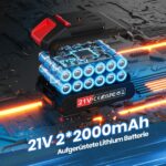 FAHEFANA 21V Akku-Schlagbohrschrauber mit 2x2,0Ah & 29-teiligem Zubehör – 45Nm – Bild 4