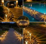 Aourow 6er Set Solarleuchten für Garten – Warmweiss LED Bodenleuchten IP65 wasserdicht – Bild 6